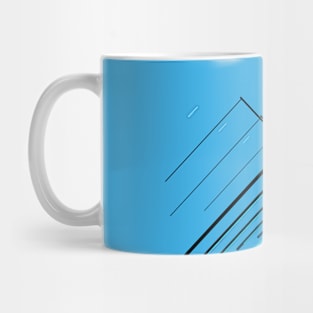 Geometric black Galaxy linear art Mug